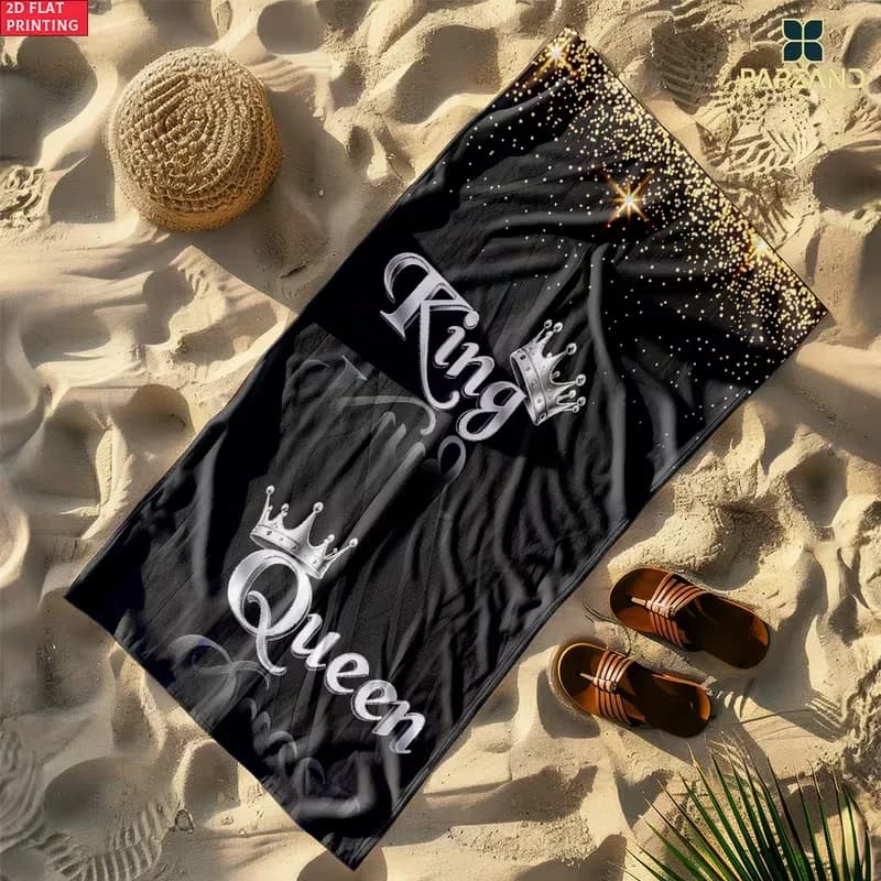 King and Queen Pazand Beach Towel Extra Large Quick Drying Microfiber Suitable for Swimming Pool Yoga Travel Compact Towel