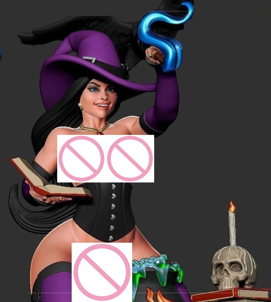 Personaggi dei cartoni animati Witch NSFW Kit modello assemblato in resina in scala 1/24 non assemblato non verniciato spedizione gratuita