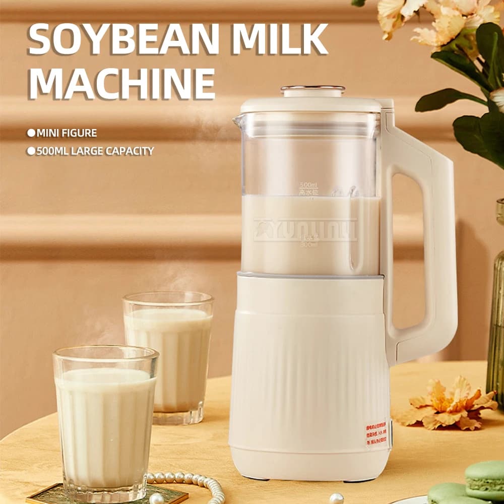 Household Silent Soymilk Machine 500ml Mini Blender Mixer Automatic Heating Juicer Extractor De Jugos