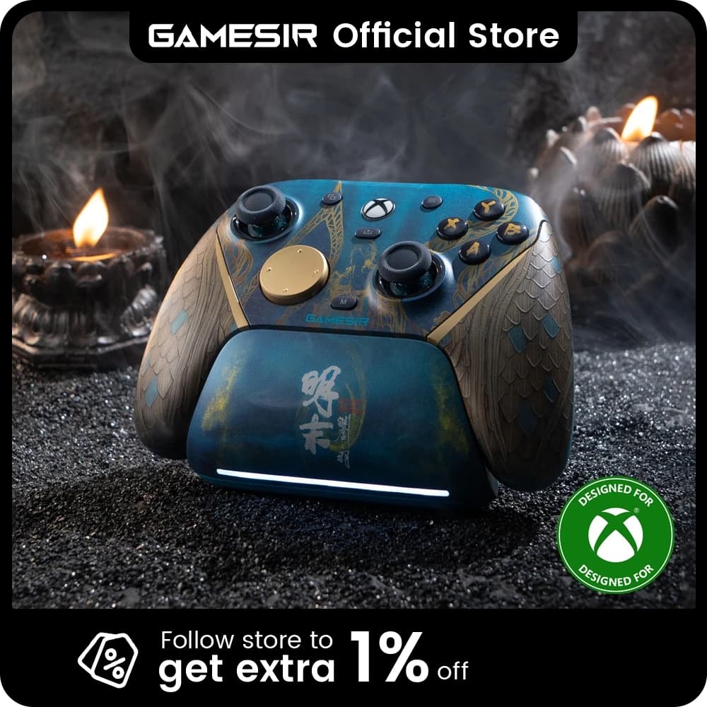 GameSir G7 Pro Wuchang Controller Wireless per Xbox con Dock di Ricarica Intelligente, Joystick TMR, Grilletto ad Effetto Hall, Pannello Frontale Intercambiabile