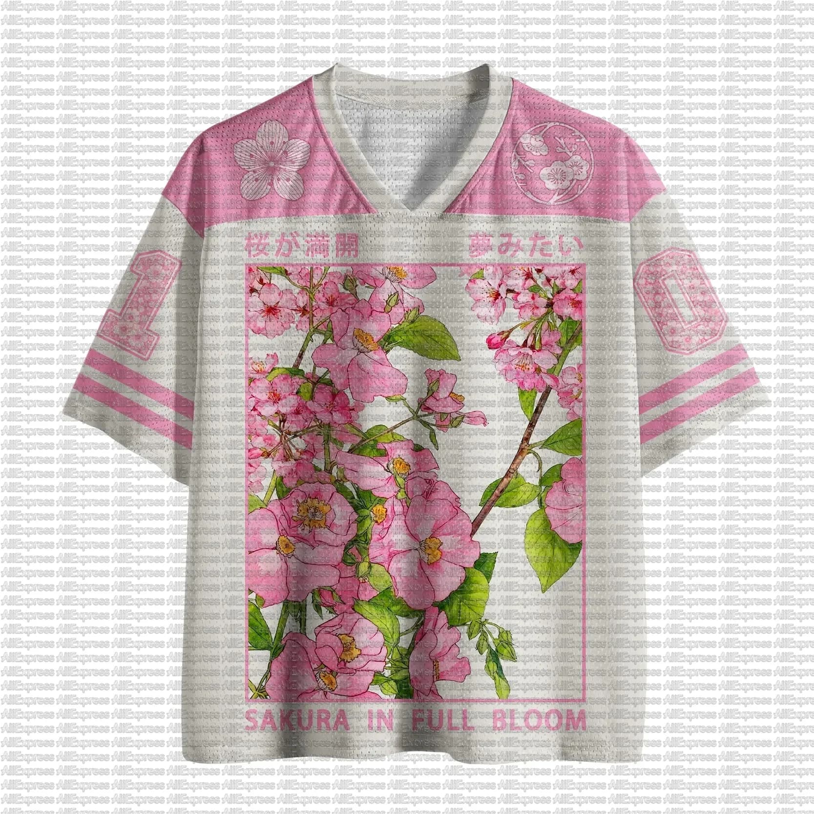 Summer Fashion New Style Fun Flowers Blooming 3D Printing Loose Outdoor Leisure and Entertainment V-neck T-shirt Top Large Size