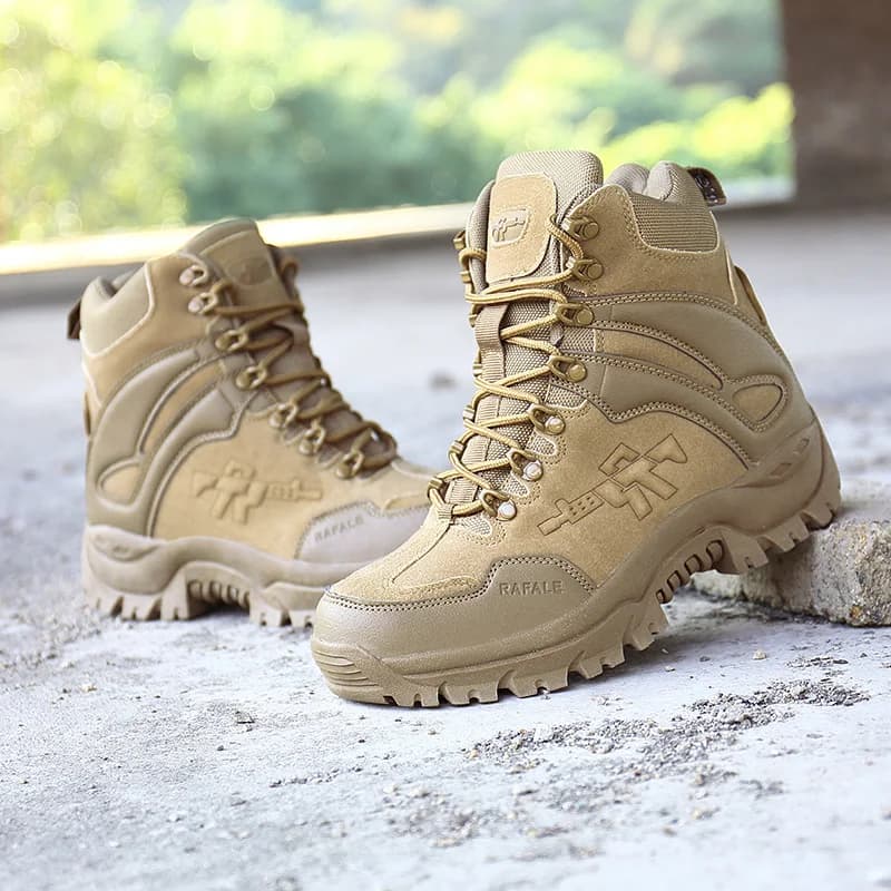 Men's outdoor combat boots four season breathable comfort anti slip hiking jungle professional protective tactics training boots