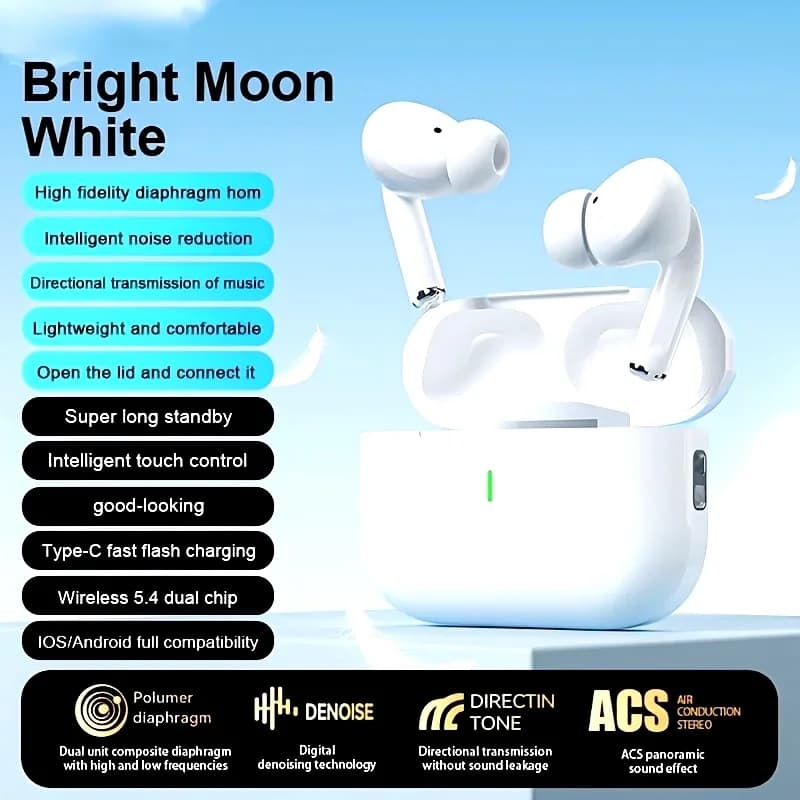 New Wireless Earbuds - Long Range Dual Stereo In Ear Earphones, Suitable for Sports And Gaming, Comfortable Touch Control