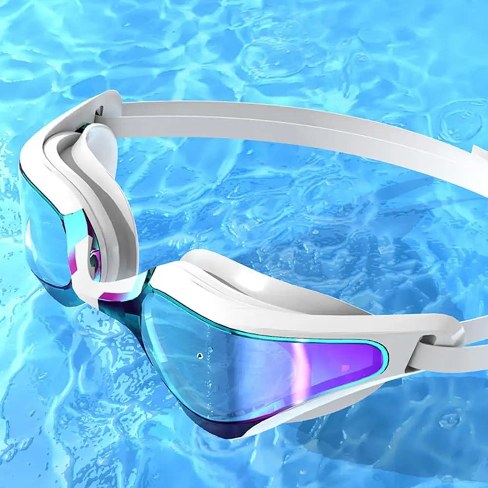Wide-angle Lens Goggles Adults Electroplating Swim Goggles Waterproof Anti-fog Silicone Seal Diving Snorkeling Equipment Uv