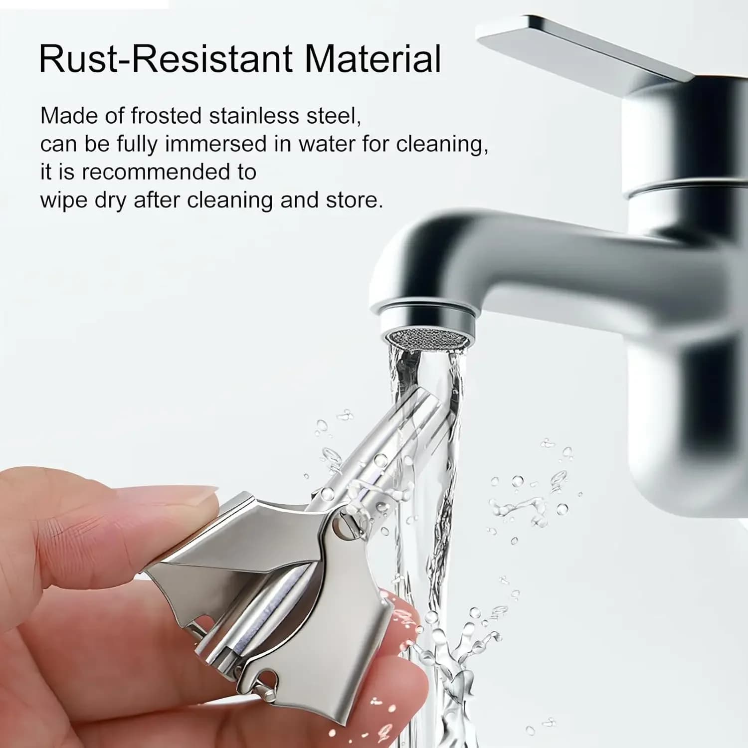 Manual Nose Hair Trimmer, Stainless Steel Waterproof Grooming Tool with Cleaning Brush, No Battery Needed