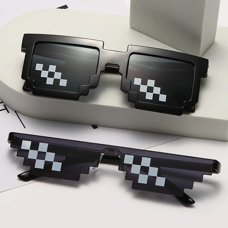 Mosaic Sunglasses Mens Womens Pixel Black Retro For Heating For Motor Man Glasses Vaz 2110 Hd Night Vision Lenses