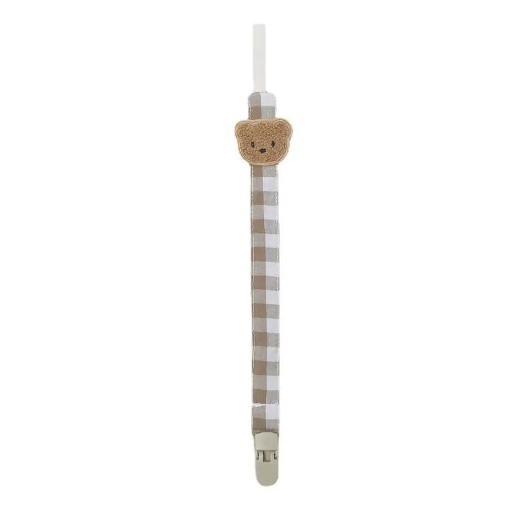 Simpatico ricamo panno per bambini ciuccio catena reticolo porta succhietto regolabile orso massaggiagengive giocattoli cinghie porta capezzoli clip bambino