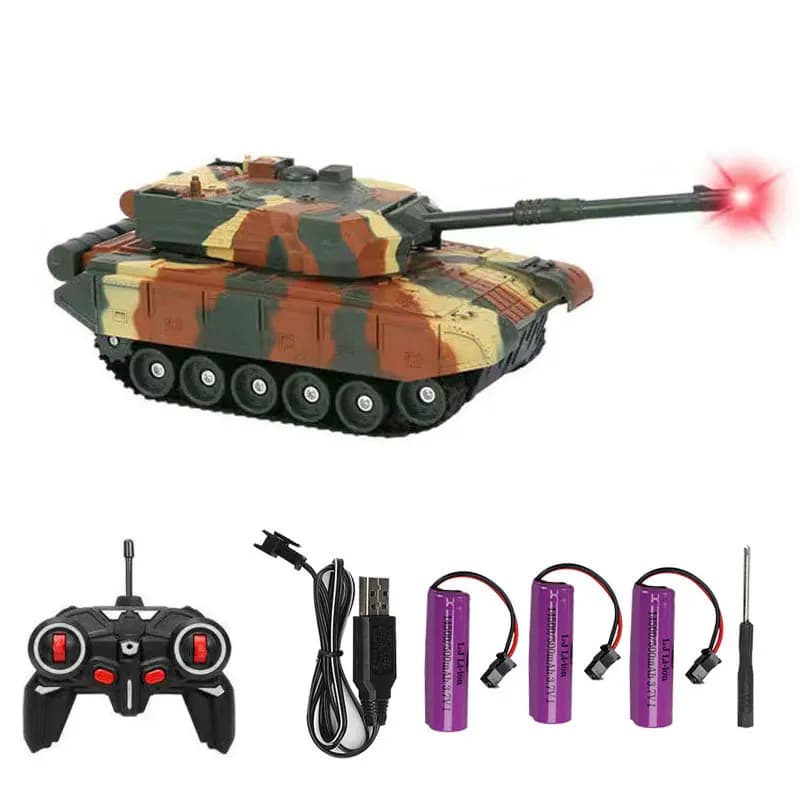 27cm RC Tank USB ricaricabile telecomando serbatoio giocattolo gioco di guerra militare 4CH con LED 27Mhz infrarossi auto elettronica ragazzi regalo