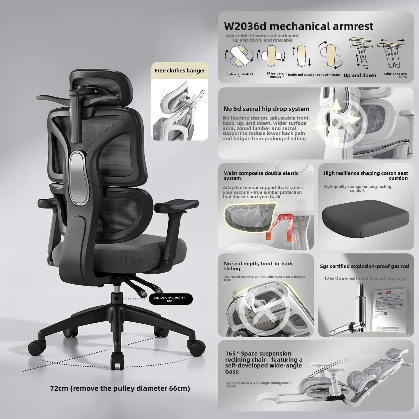 New Ergonomic chair, computer chair, reclining comfort, gaming chair, office chair, reclining seat