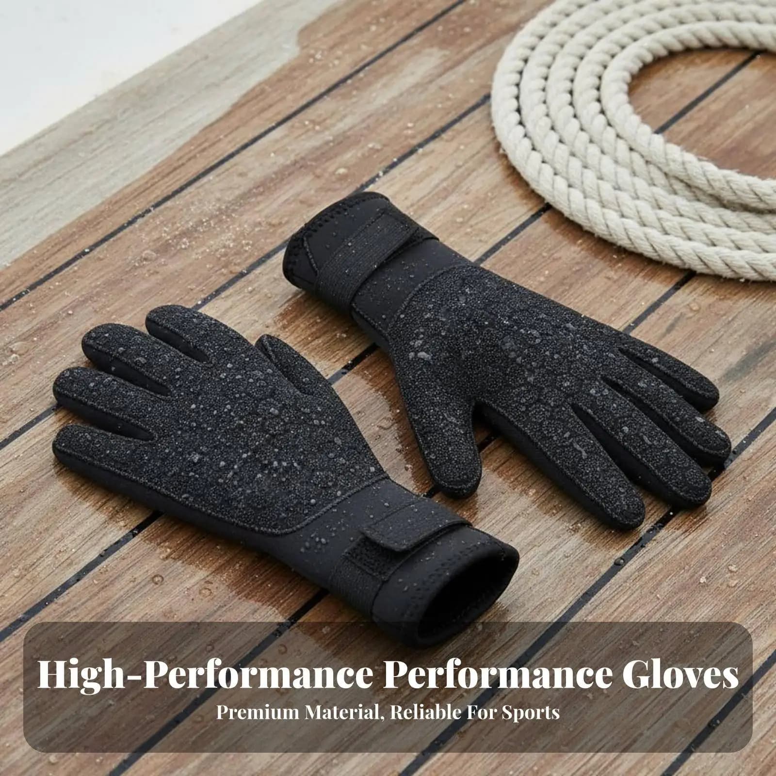 3mm Neoprene Sunscreen Diving Gloves Anti Slip Palm for Scuba Snorkeling Kayak Fishing Water Sports Gear