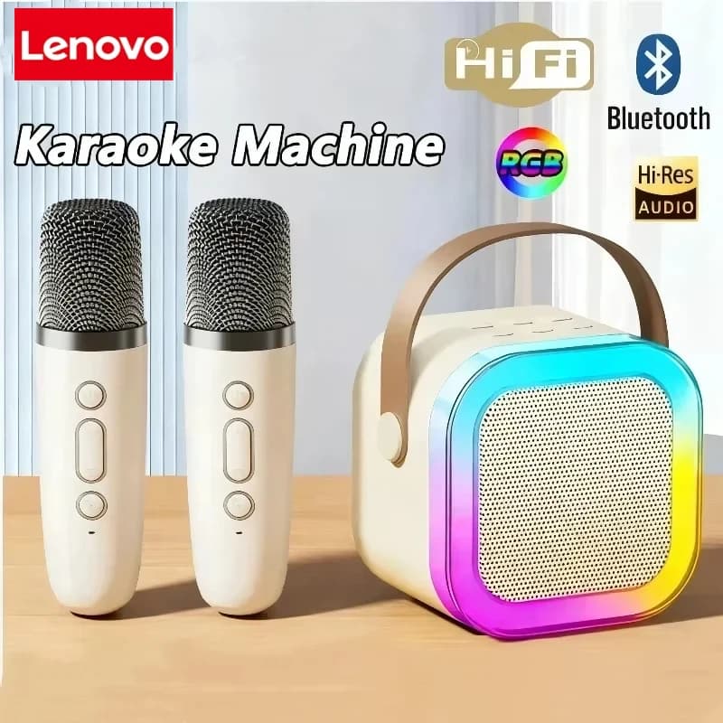 Lenovo K12 Hot Bluetooth Speaker Portable Home Cute Karaoke Mini Wireless Audio with Microphone K Song Family Singing Machine