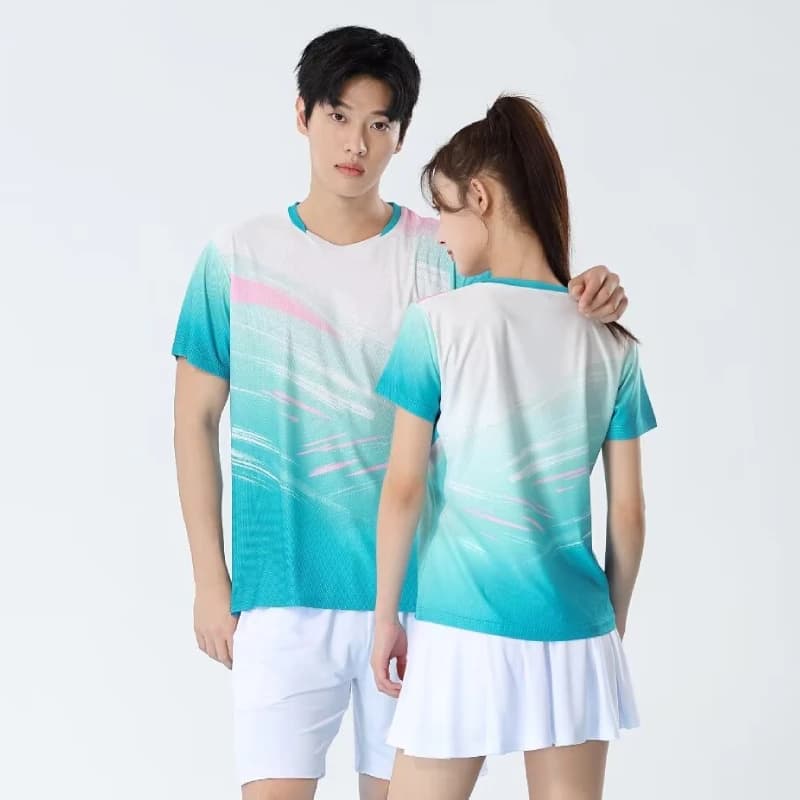 Men's Professional Breathable Badminton Sports T-shirt Unisex Men's Professional Breathable Ping Pong T-shirt