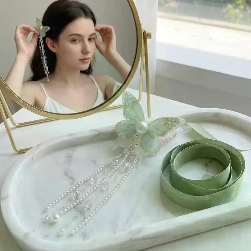 Fermaglio per capelli Super Fairy con ciondolo e nappa lunga, accessorio per capelli