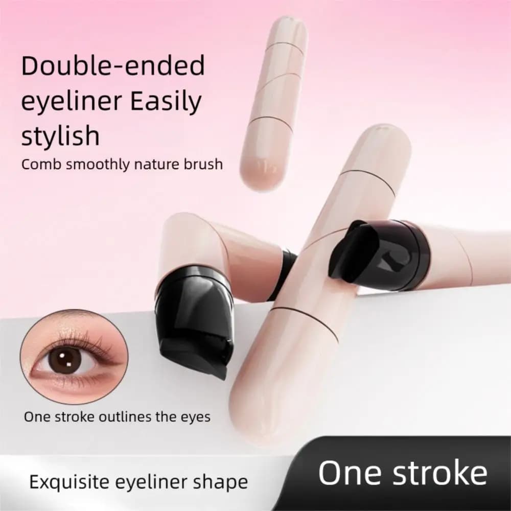 New Waterproof Eyeliner Stamp Long Lasting Black Color Eye Liner Stamp Quick Dry Rotatable Eyeliner Stamp Pen