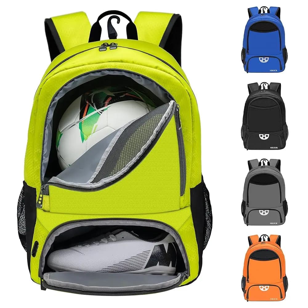 Borsa da Calcio - Zaino per Calcio, Basket e Pallavolo con Scomparto e Supporto per Pallone