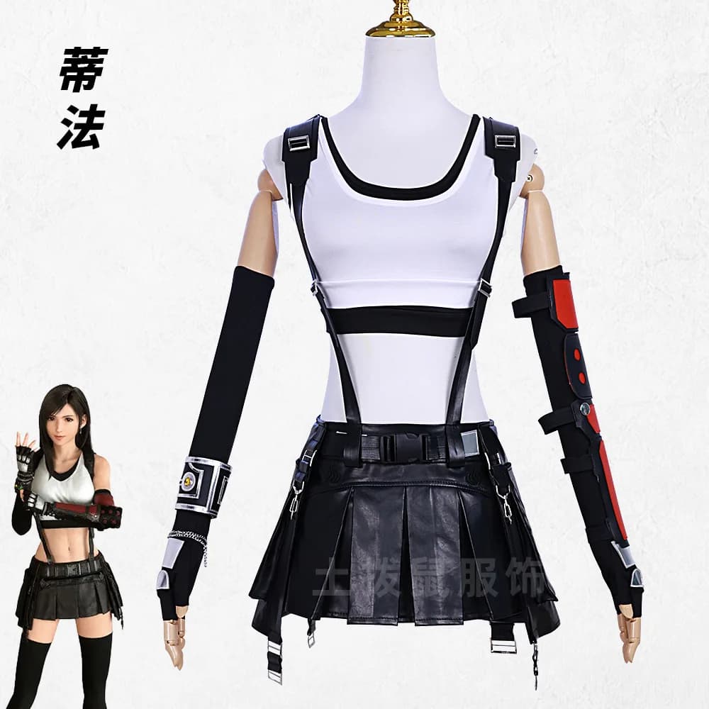 Gioco Final Fantasy Tifa Cosplay Tifa Lockhart Costume Cosplay Donne adulte Ragazze Vestito sexy Fantasia Vestito di carnevale di Halloween