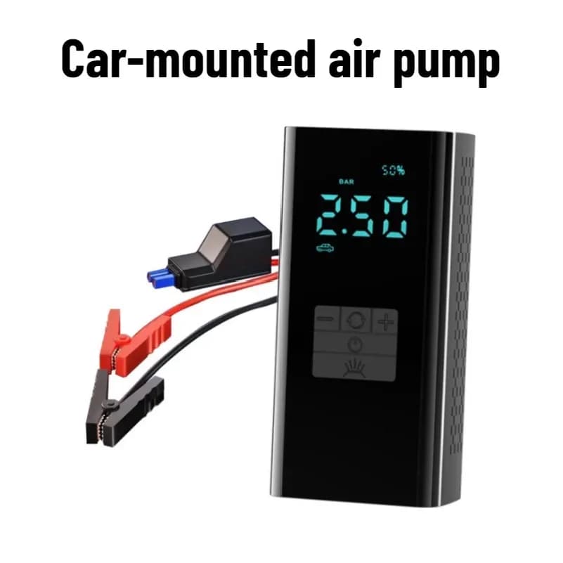 12V Car Emergency Jump Starter Air Compressor Portable Power Bank Mobile Battery Auto Accessories