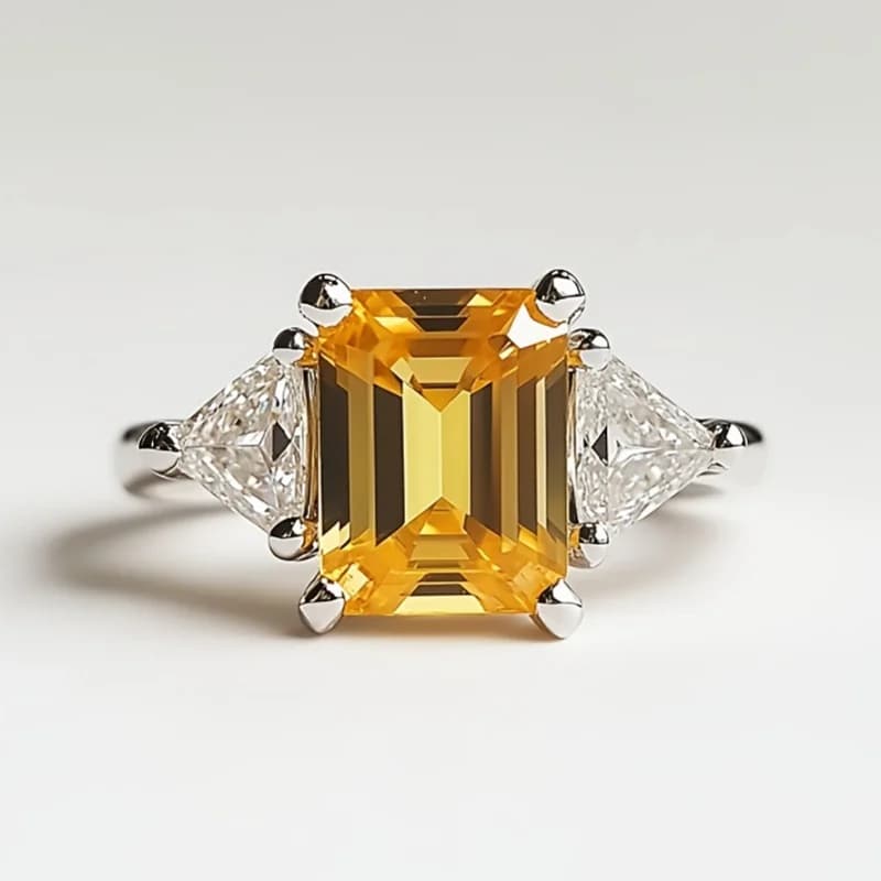 2.5ct Light Blue Topaz Natural Crystal Engagement Ring for Women 925 Sterling Silver Asscher Cut Gemstone Fine Jewelry