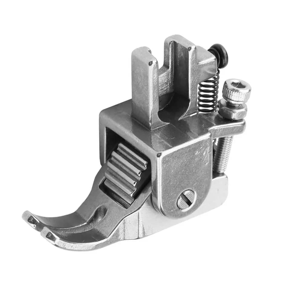 Piedino a rullo per macchina cucitrice a punto piatto, in ferro robusto per materiali spessi, giubbotti, cucito, fai da te, strumento pratico