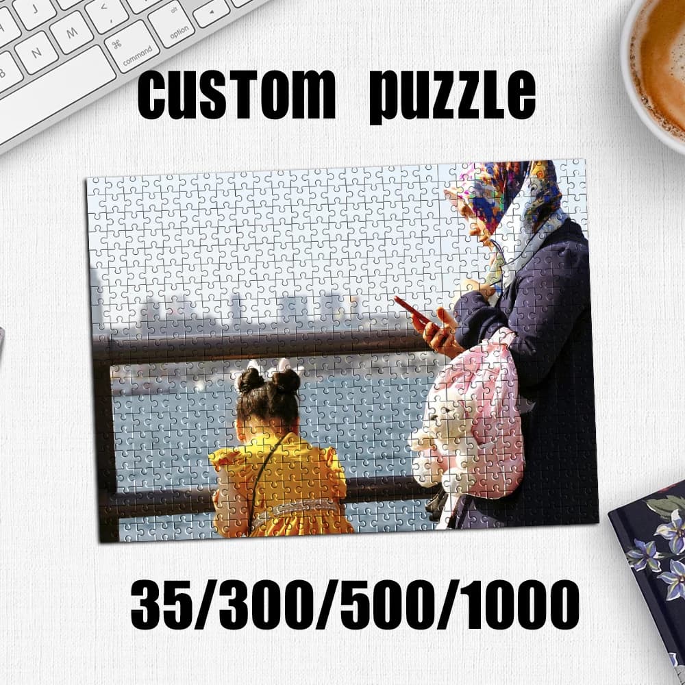 35/300/500/1000pcs Personalized Custom Photo Puzzle photo Pet Birthday Wedding Gift Anniversary Valentine's Day Valentine Day