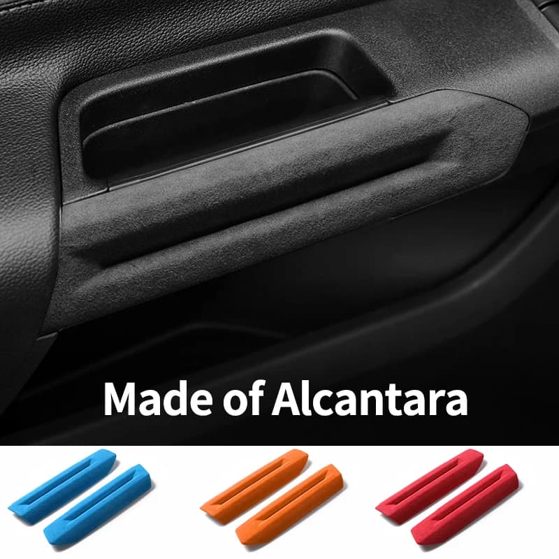 Per Mustang Maniglia per portiera auto Copri bagagliaio Adesivo decorativo realizzato in Alcantara Accessori per tuning interni premium