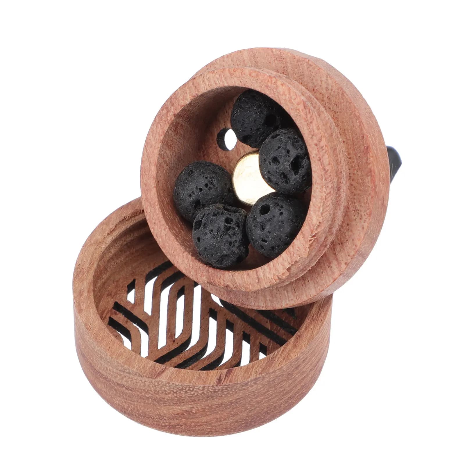 Diffusore di Aromi per Auto in Legno, Clip Profumata per Oli Essenziali, Deodorante per Auto, Clip per Bocchetta di Ventilazione, Accessori Auto Eleganti