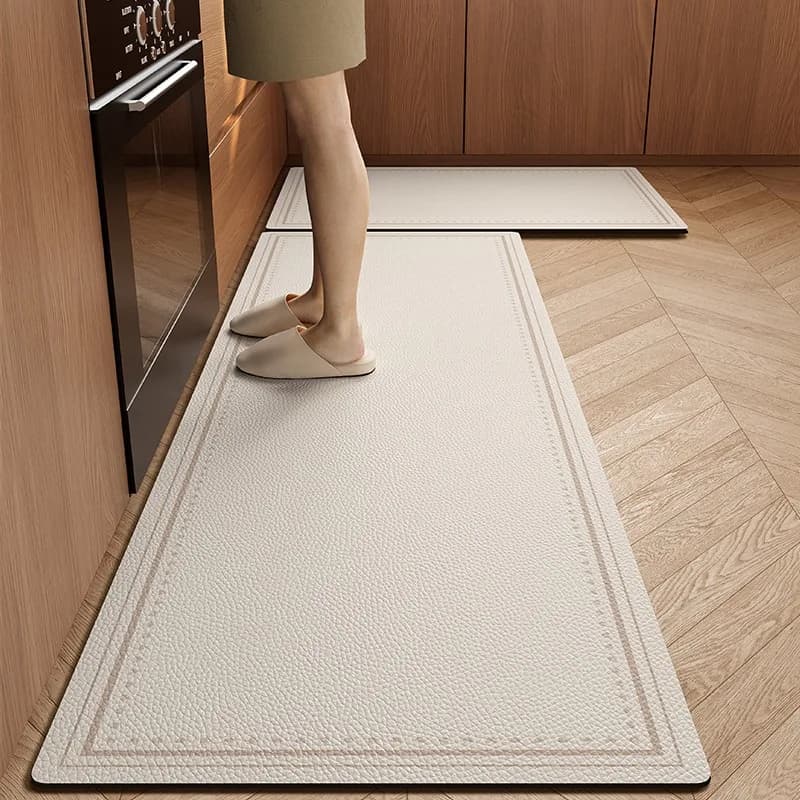 Tappetino da cucina Tappeti antiscivolo impermeabili Tappeto in pelle Tappetini in PVC anti-fatica A prova di olio Facile da pulire Area antiscivolo Tappeto lungo