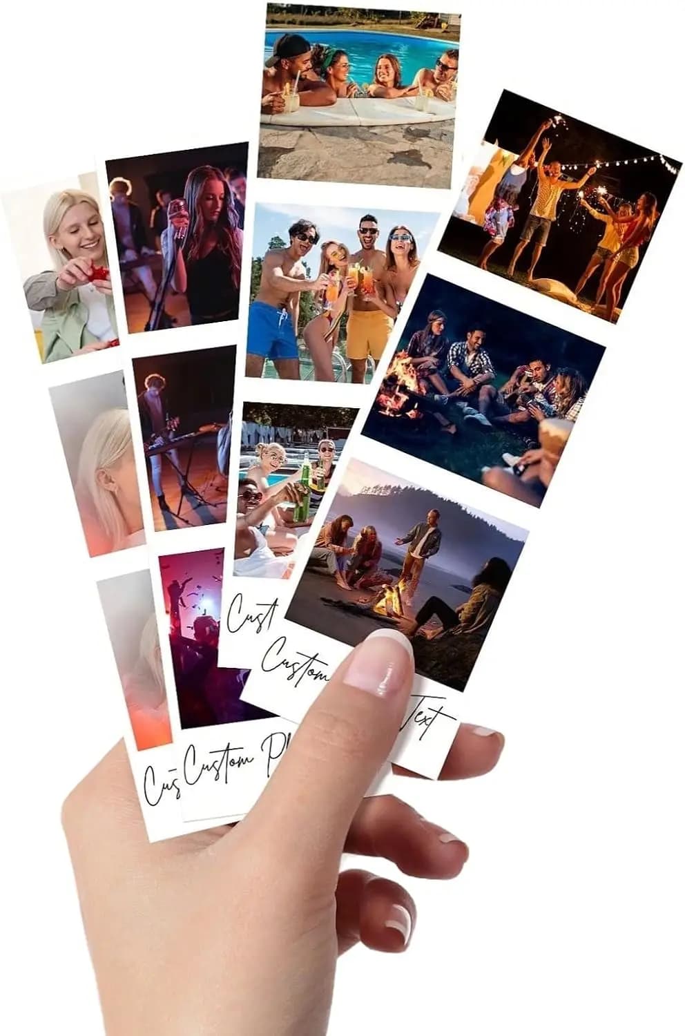 Personalized Photo Strip Frame Custom Photo Booth Collage with Text Picture Bookmark for Birthday Anniversaries Valentine's Day