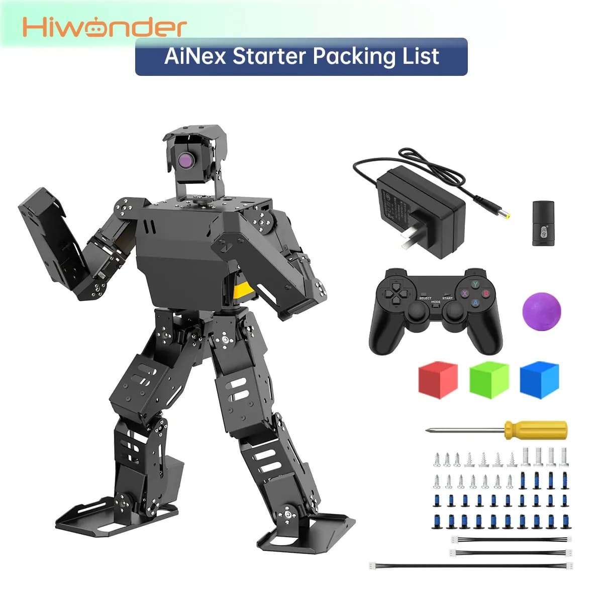 Humanoid robot Hiwonder AiNex AI Vision Robot bipede 20DOF /24DOF with Raspberry Pi 5 (4 GB/8 GB)