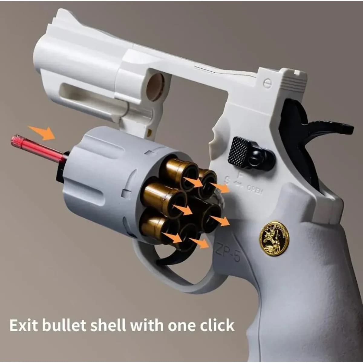 Fuoco continuo ZP5 357 Revolver Launcher Pistola giocattolo con proiettili di freccette morbidi per giochi all'aperto CS Regali divertenti per bambini e adulti