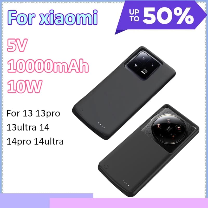 10000mAh Per Xiaomi 13 13pro 13ultra 14 14pro 14ultra Custodie per batterie esterne Caricatore portatile Accumulatori e caricabatterie di riserva Custodia di alimentazione