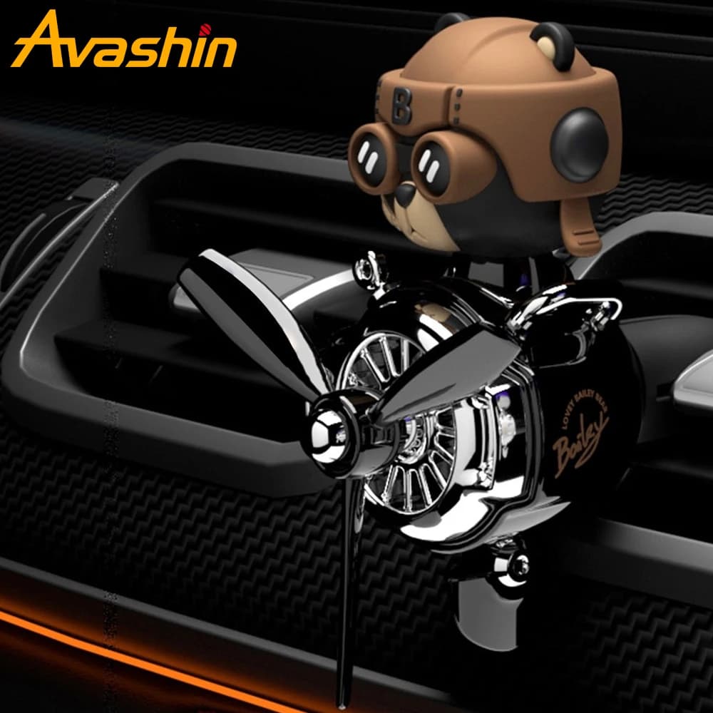 Deodorant for car Odor in styling Smooth Scent Diffuser Bear Pilot Elica Rotating Fragrance Deodorant Clip Parfum