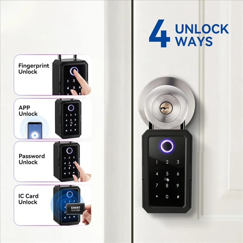 B24B 3X Smart Key Lock Box Ttlock Wifi Fechadura Eletronica Impermeabile Montaggio a parete Impronta digitale Serratura di sicurezza Lockbox