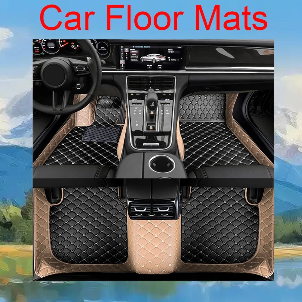 3 PCS PU Leather Car Floor Mats for Peugeot 2008 2014-2019 3008 4008 2017-2023 Car Accessories