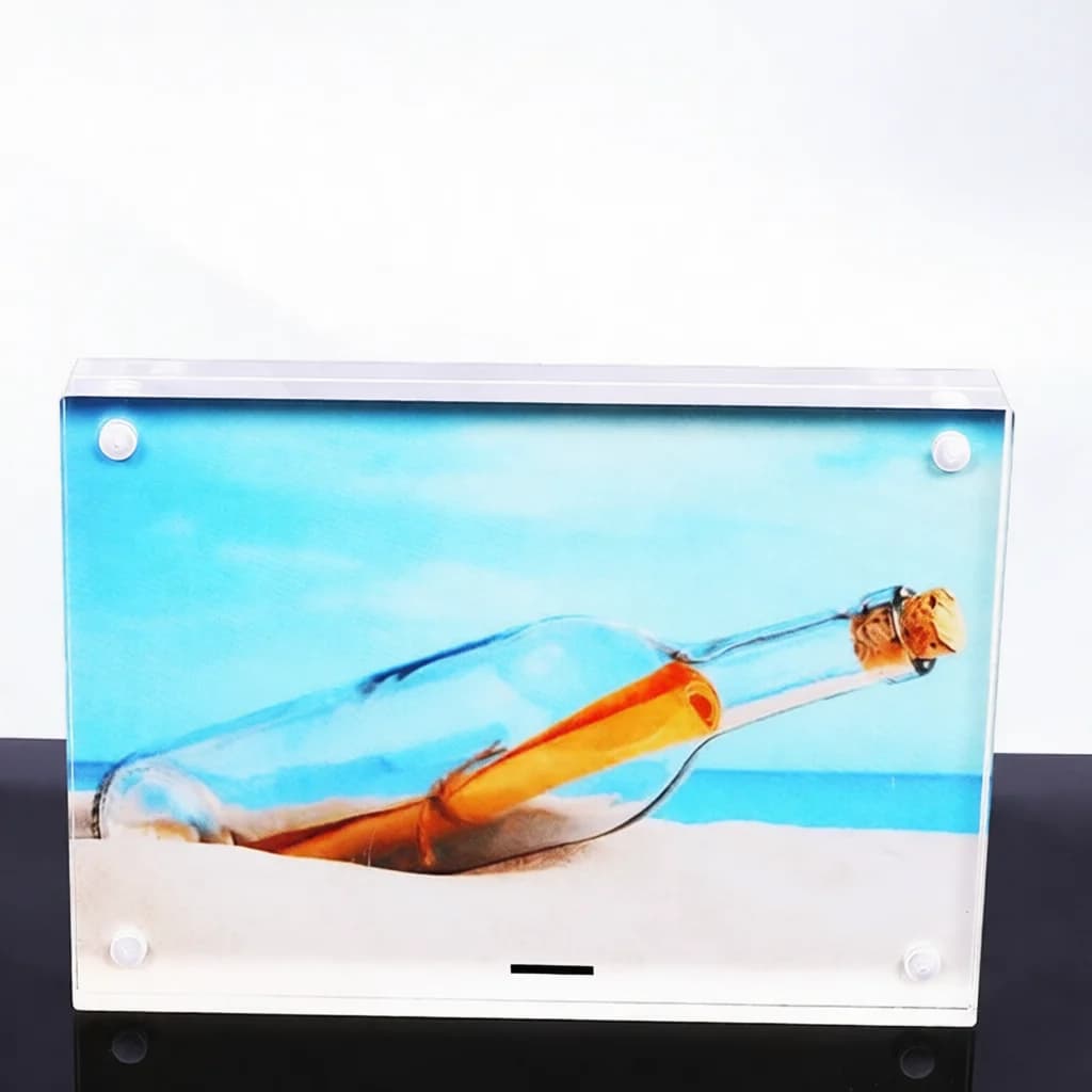 Acrylic Magnetic Photo Frame Clear Transparent Desktop Picture Holder Stand Thick Display For Instax Polaroid Photos Decor
