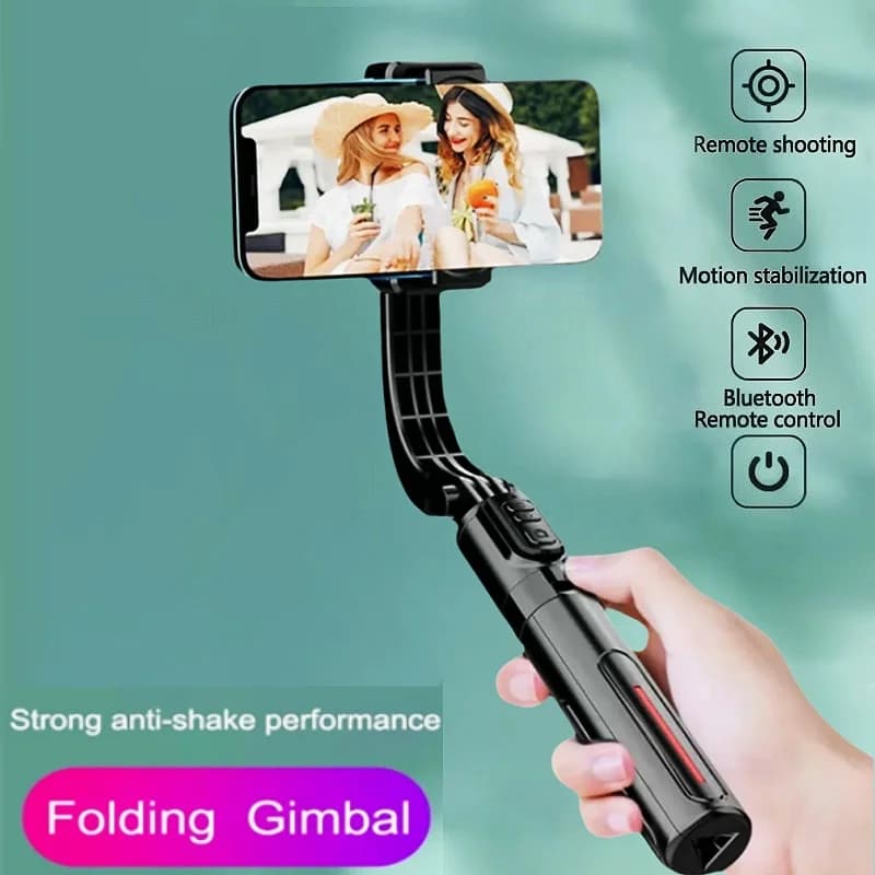 2025 anti shake Stabilizzatore cardanico telescopico selfie stick treppiede wireless pieghevole con otturatore monopiede bluetooth per ios Android