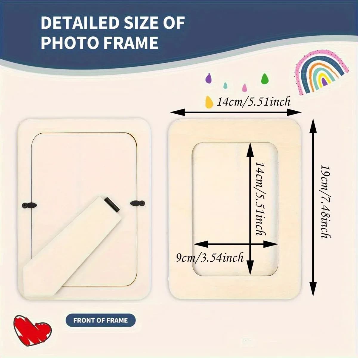Wooden Photo Frame Craft Set Suitable Seasons Graduation Season Wedding Party Decorations Picture Frame Painting Craft Kit