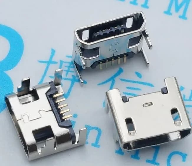 10 pz connettore Micro USB 5pin sedile Jack Micro usb DIP4 Gambe Quattro gambe Inserimento piastra sedile mini connettore USB Per il telefono Mobile