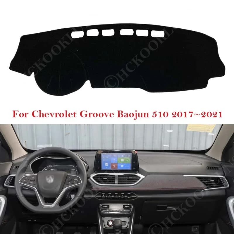 Dashboard Cover Dashboard Zerbino Carpet Pad for Chevrolet Groove Baojun 510 2017 2018 2019 2020 2021 Ombra Mantle Cover Protection