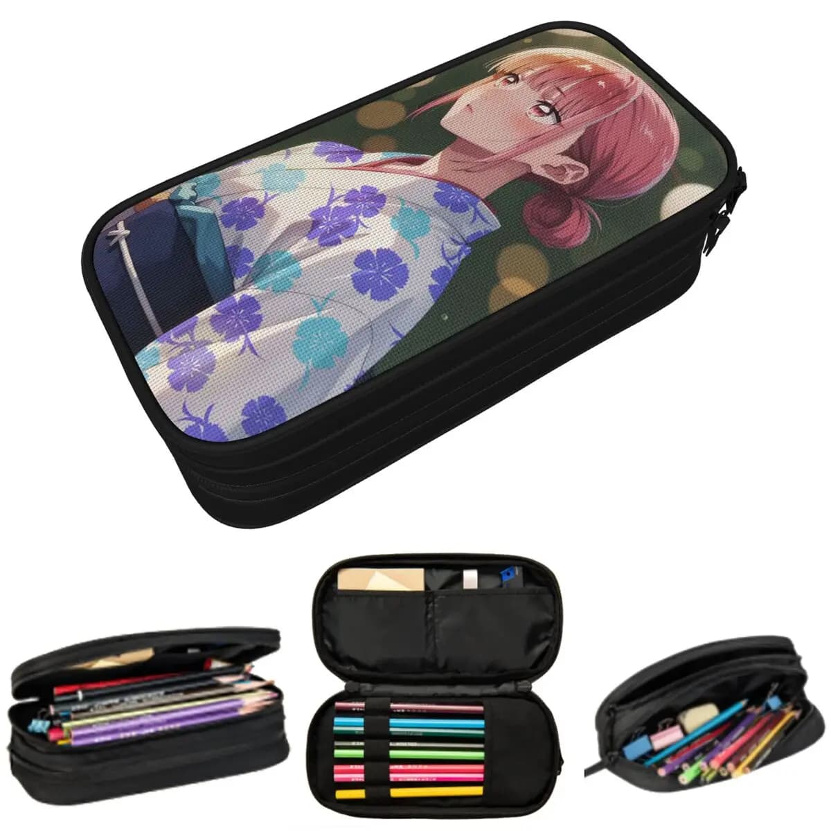 Astuccio Blu Hina Chono Anime per Bambini, Portapenne, Borsa per Cancelleria, Regalo