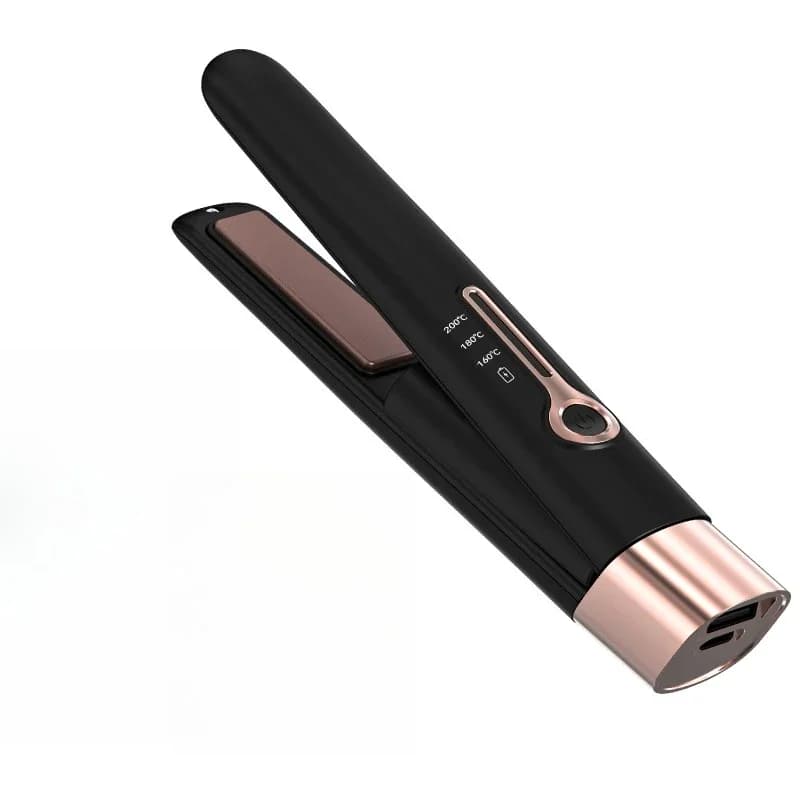 Piastra per capelli senza fili per uomo e donna, adatta per lo styling domestico, mini piastra doppia funzione con clip.