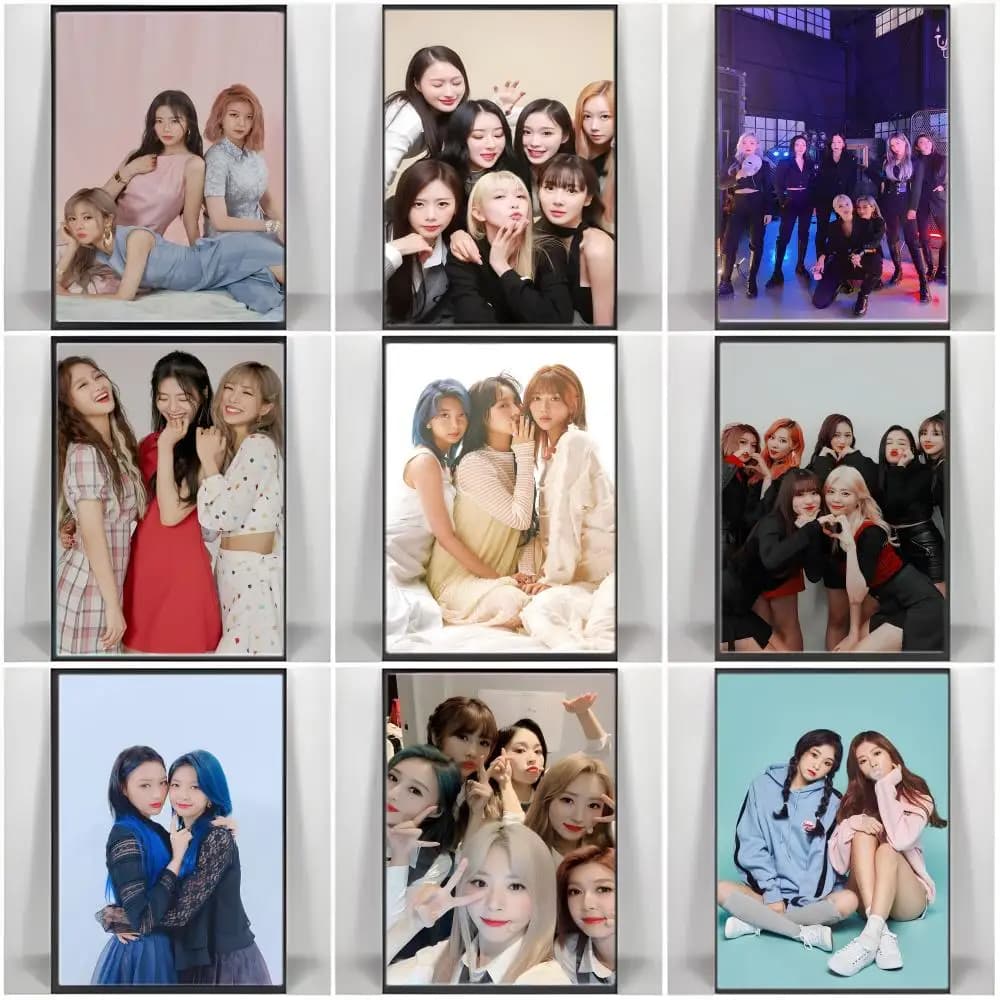 Kpop Girl group D-Dreamcatcher Poster Self-adhesive Art Waterproof Paper Sticker Coffee House Bar Room Wall Decor