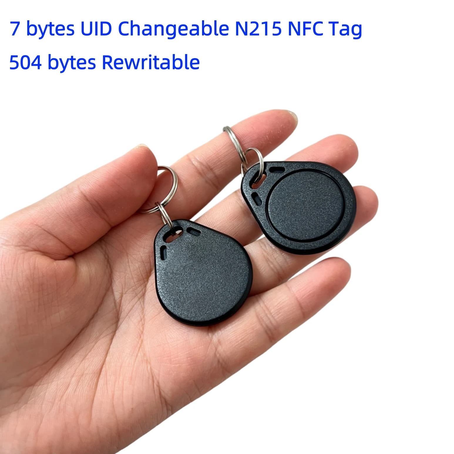 NTag215 NFC Tag with 504 bytes Rewritable UID Changeable 7 bytes NFC Black Smart NFC Tag 5pcs/pack