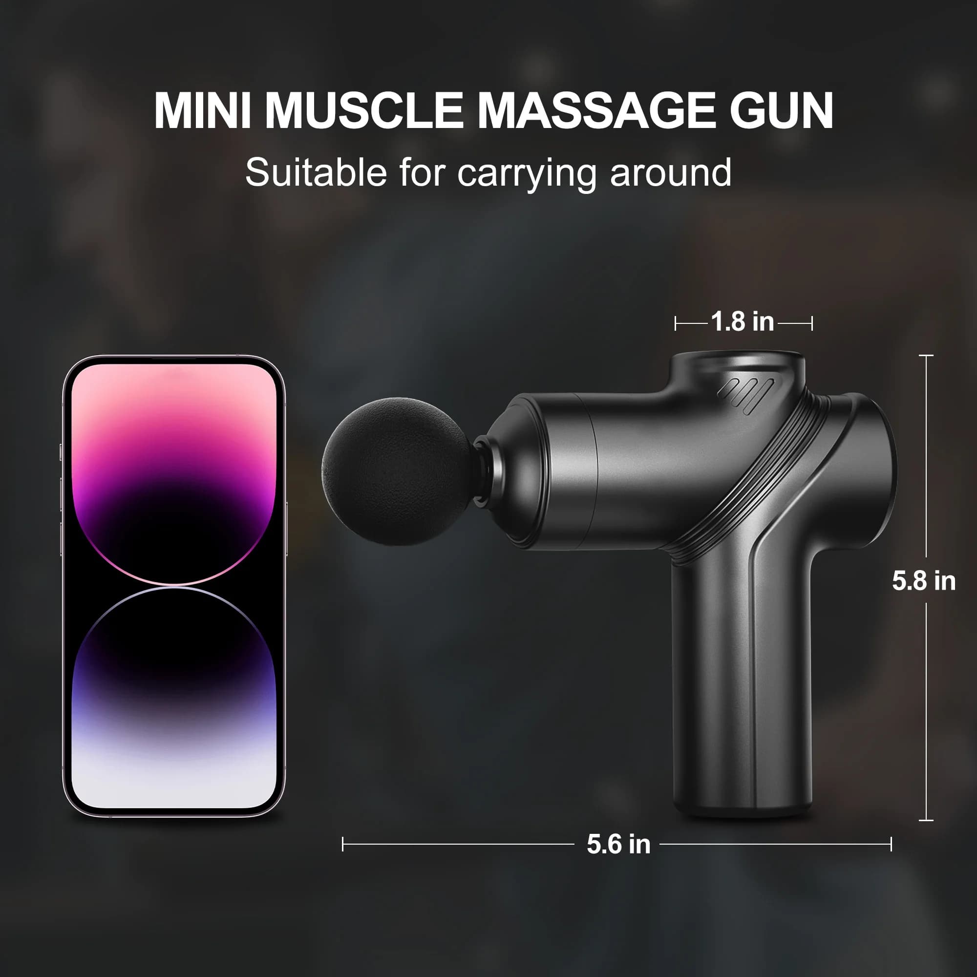 LEERCON Fascial Massage Gun Electric Percussion Pistol Massager Body Neck Back Deep Tissue Muscle Relaxation Massage Gun Fitness