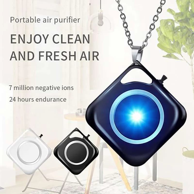 Purificatore d'aria portatile da collo EAS-Personal Wearable Mini, 7 milioni di ioni negativi, batteria da 600 mAh, per auto e casa