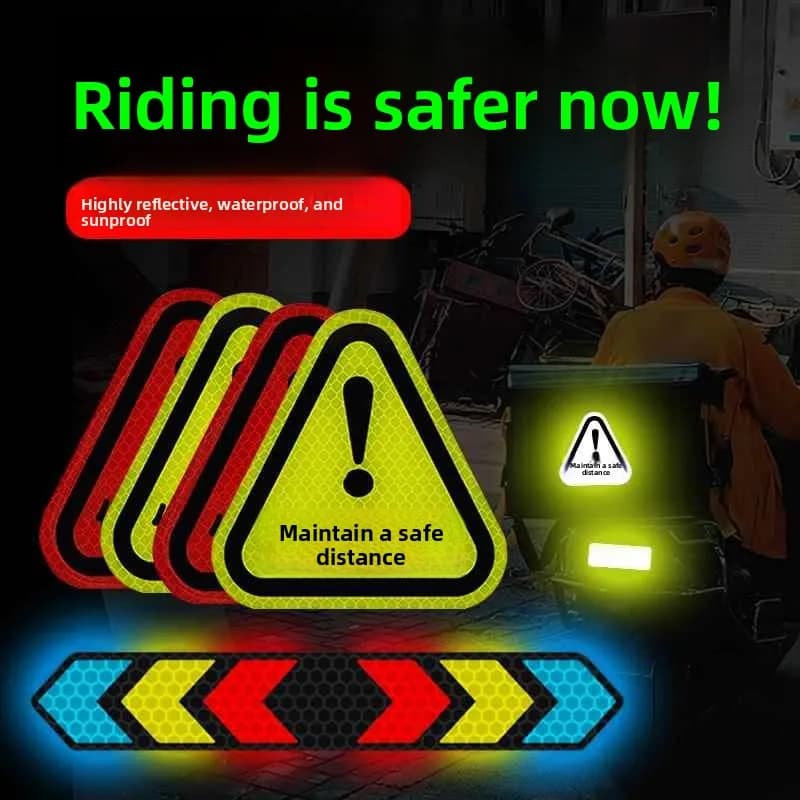 Reflective Stickers Car Distance Keeping Decal Night Light Vehicle Decorative Helmet New Driver Road Body Decal