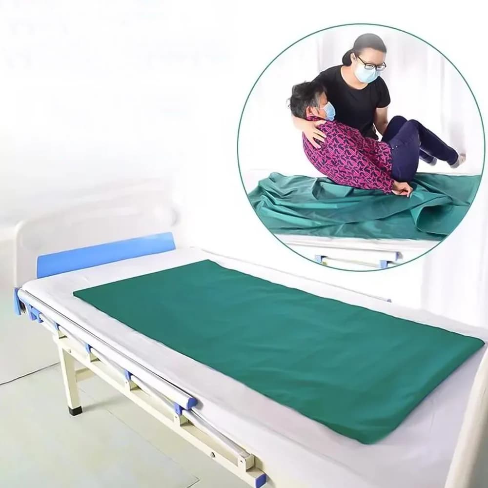 Sliding sheet for change, reusable, washable, fabric for transfer bed, sliding sheet, position bearing for body lifting, for disabled elderly, ribbed in bed