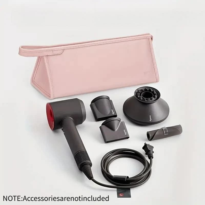 Waterproof Portable Hair Dryer Storage Bag PU Odorless Travel Case for Dyson and Levin Curling Iron for Travel Home Use