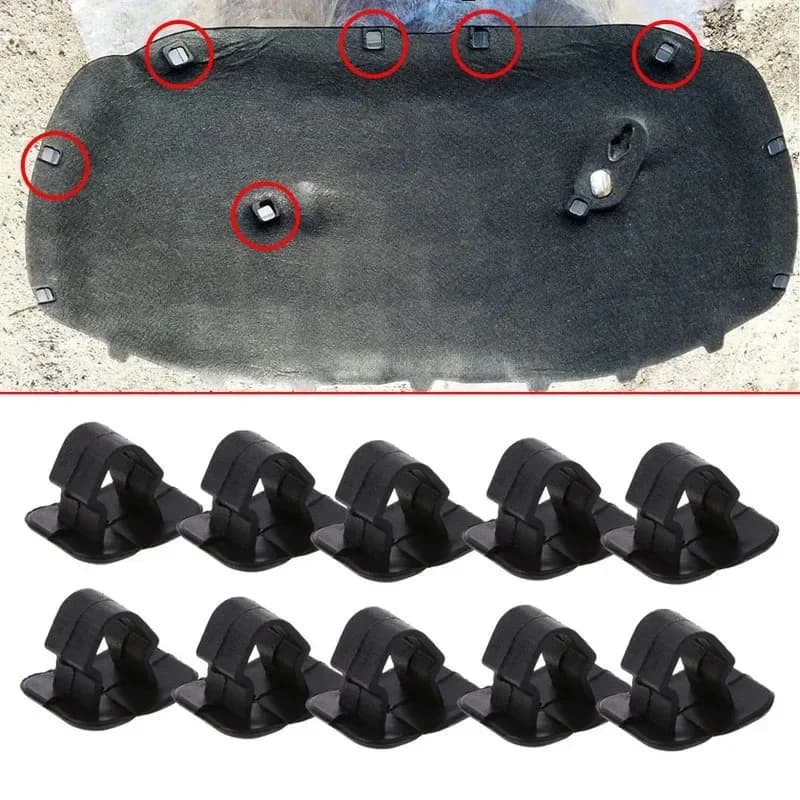 10 clip isolanti per cofano cofano auto, fermo per rivetti 1H 5863849 A01C per VW Polo Tiguan Passat B5 B6 SEAT Leon 2 Skoda Octavia