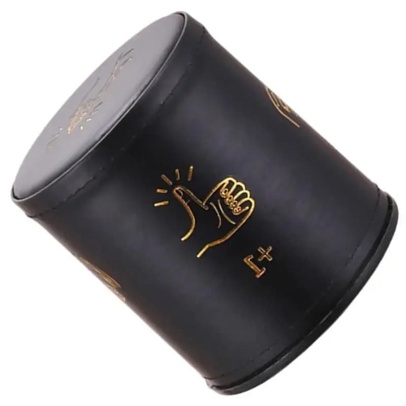 Quiet PU Leather Straight Dices Cup Shaker Dices Cups Drinking Game Entertainment Dices Cup Bar Game Supply